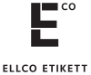 Ellco Etiketts logo i sort
